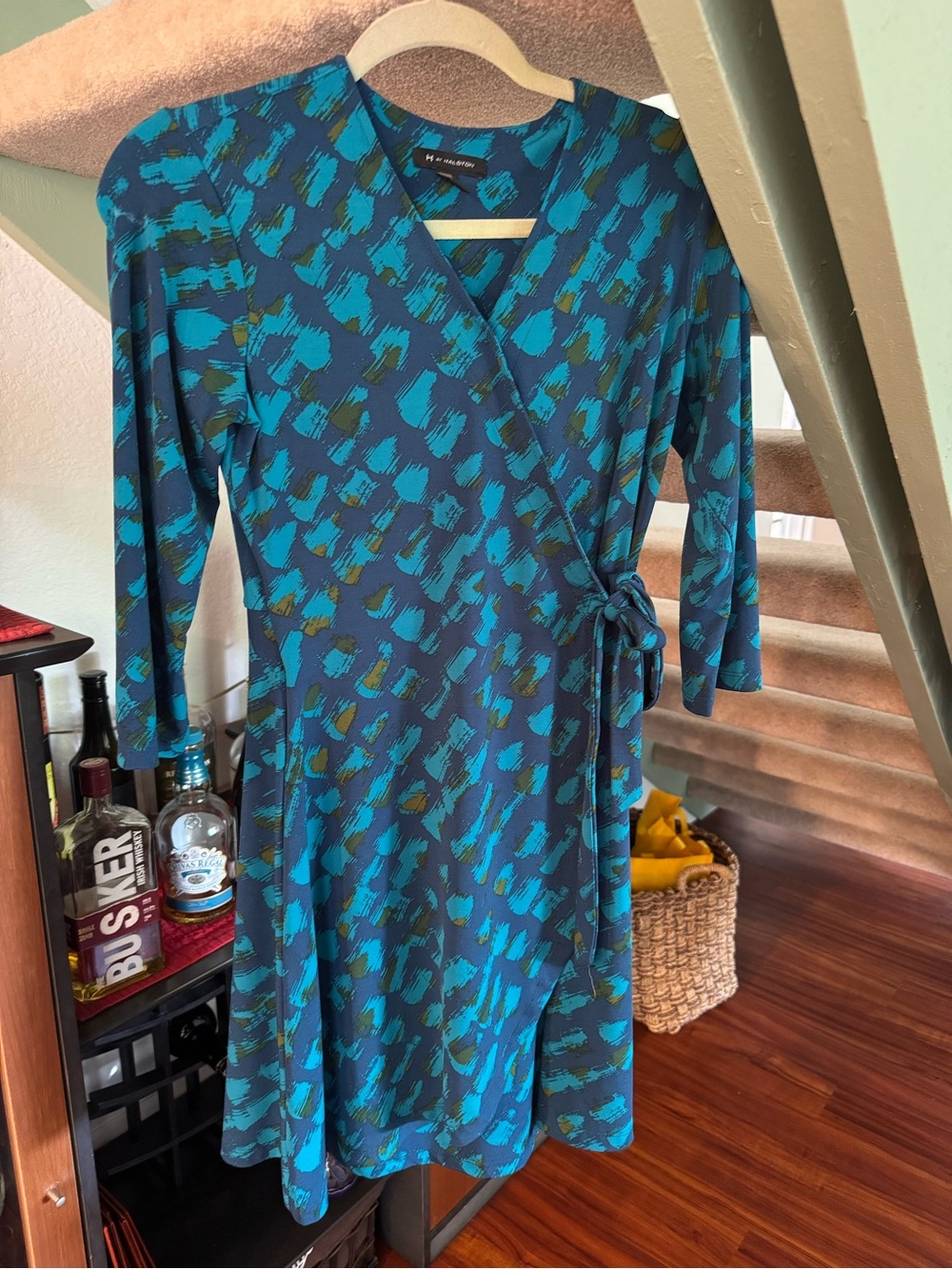 H by Halston blue work dress